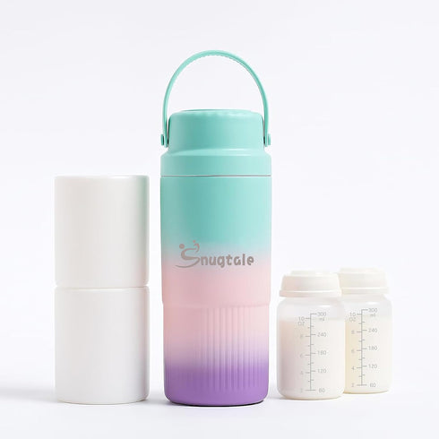 Snugtale 22oz Portable Breast Milk Cooler Bottle Milk Cooler for Breastmilk, 24H+ Cooling,