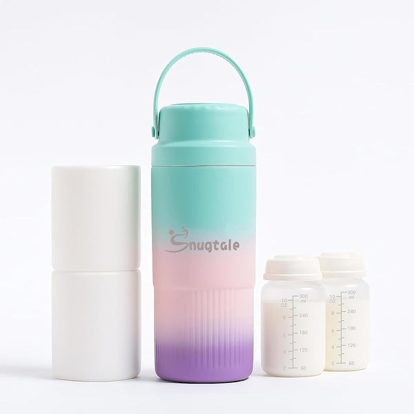 Snugtale 22oz Portable Breast Milk Cooler Bottle Milk Cooler for Breastmilk, 24H+ Cooling,
