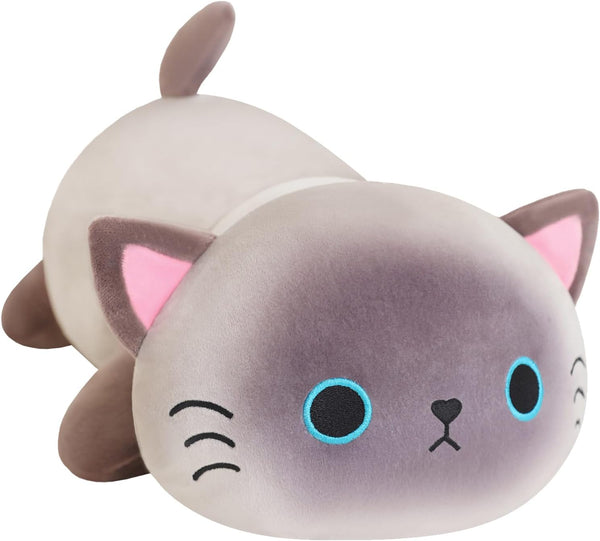 SQEQE Weighted Siamese Cat Plush, Weighted Siamese Cat Stuffed Animal for Anxiety, Cute Siamese Cat Plushies, Soft