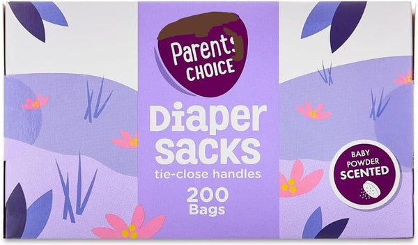 Generic Parents Choice Disposable Diaper Sacks, Baby Powder Scent, 200 Count