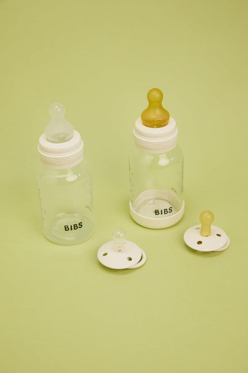2-Pack, 5 Oz, 0+ -150ml (Pack 2) BIBS Baby Bottles Round Silicone Nipple, Anti-Colic System for Gas Reduction.