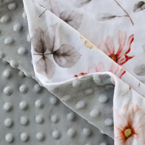 30 40 Inch(75x100cm) BORITAR Kids Baby Blankets Soft Plush Mink Fabric for Girls,Elegant Daisy Floral Receiving