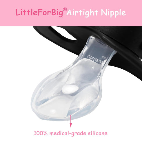 LittleForBig Bigshield Generation-II Adult Sized Printed Pacifier Princess Crown Pattern Black