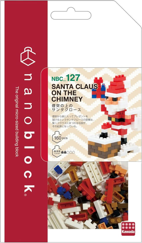 nanoblock - Christmas - Santa Claus on The Chimney, Building Kit from Collection Series