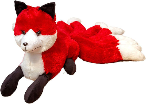Tiny Heart Simulation Nine-tailed Fox Plush Toy, 10.23inch Soft Cute Stuffed Animal for Kids