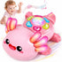 Baby Crawling Toy 6-12 Months, Tummy Time Musical Light-Up Axolotl Toy with