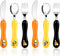 Lehoo Castle Toddler Utensils, 6pcs Safety Stainless Steel Fork Spoon Knife Set, Children Flatware Set (Black)