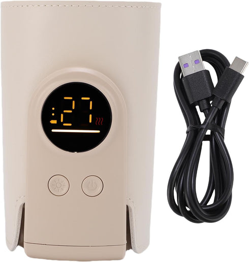 Vikye #611, Fast Milk Bottle Warmer, USB C Rechargeable Bottle Warmer with Precise Temperature Control and Night Light
