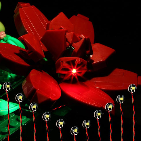 14 Pcs LED Light Bricks for Lego, Building Blocks Night Light, Model Lighting, Decorative Lighting (Red light)