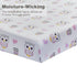 3-Piece Set 100% Set EVERYDAY KIDS Toddler Fitted Sheet, Flat Sheet and Pillowcase - Owls - Soft Breathable Cotton