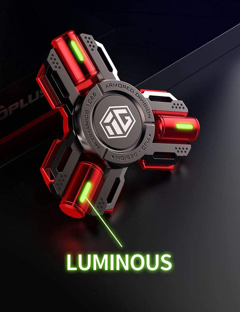 Fidget Spinners, Metal Finger Hand Spinner Toys with Luminous Light for Stress Relief