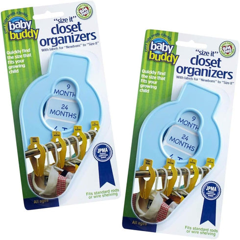 Baby Buddy Closet Organizers, Set of 10, Blue, Newborn to Size 8, Essential Nursery Must Have