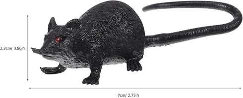 Toyvian 16 Pcs Fake Rats - Realistic Mouse Models Halloween Rats Trick Prank Toys, Spooky Miniature Rats Figurines
