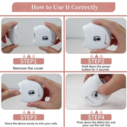 hunloch Trimmer Electric Nail Clipper, Electric Nail with Nail Clip Storage and LCD Light, USB Rechargeable Automatic