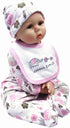 Reborn Baby Girl Doll Clothes 22 inch Newborn Outfits Accessories Elephant 5 Piece Set for 20-22 inch Reborn Doll