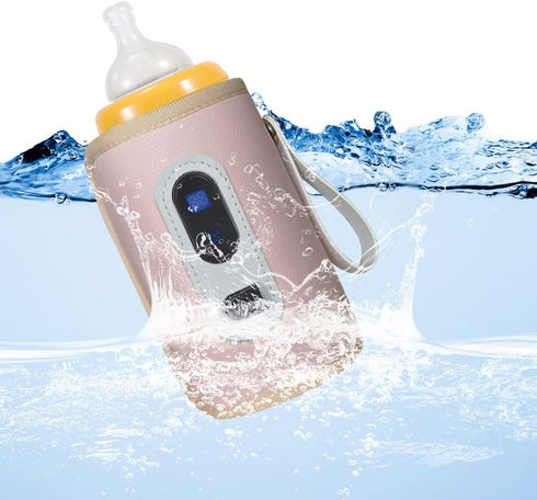 Portable Bottle Warmer Insulation Cover, Baby Milk Heat Keeper Cover with Temperature Adjustment, USB Warmer Bottle