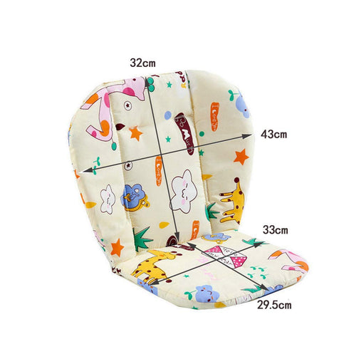 Twoworld Baby High Chair Seat Cushion Liner Mat Pad Cover - Animal Breathable (Giraffe)