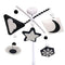 Montessori Mobile, Black and White Baby Crib Mobile, Neutral Nursery Mobile Decoration
