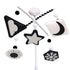 Montessori Mobile, Black and White Baby Crib Mobile, Neutral Nursery Mobile Decoration