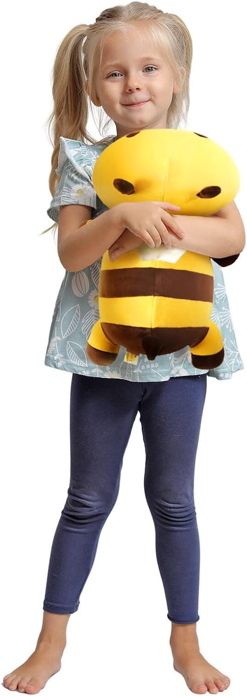 Onsoyours Cute 13" Yellow Bee Plush Toy Pillow Soft Stuffed Animal for Kids