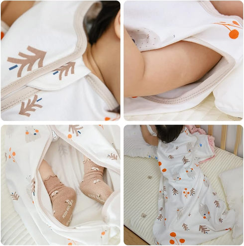 Blanket,Summer 3-9 1 Pack 0.5 2-Way Small65cm) HOUSBAY Baby Wearable Cotton Sleep Sacks for Months, Unisex Toddler