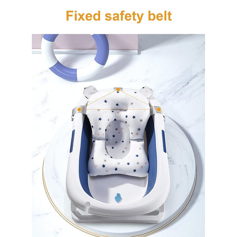 Baby Bath Pad Anti-Slip Infant Bath Cushion, Newborn Bathtub Seat Support Mat for Baby 0-12 M (Tub Not Included)