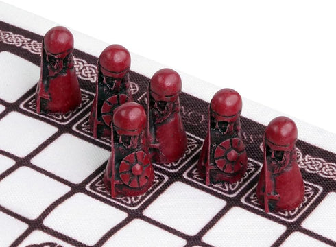 Hnefatafl - The Viking Game, Cardinal Edition with Red Pieces