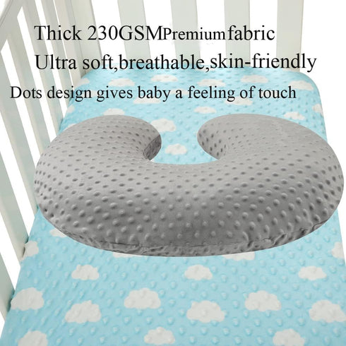 Set 2 Pack Dot Nursing Pillow Cover Nursing Pillow Slipcovers, Ultra Soft Compatible with Boppy Pillow,Standard Pillow