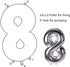 40 Inch Jumbo Number 18 Balloon | Birthday Party Celebration Decoration Foil Helium Balloons, Silver