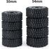 4PCS 1.0" Crawler Tires Rubber Wheel Tires for 1/24 Axial SCX24 RC Crawler Car (54mm)