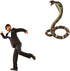 Gemini&Genius King Cobra Figurine Toy, Safari Animal Toys, Fake Snake Action Figures, Scary Snake Toy, 6.5 Inches
