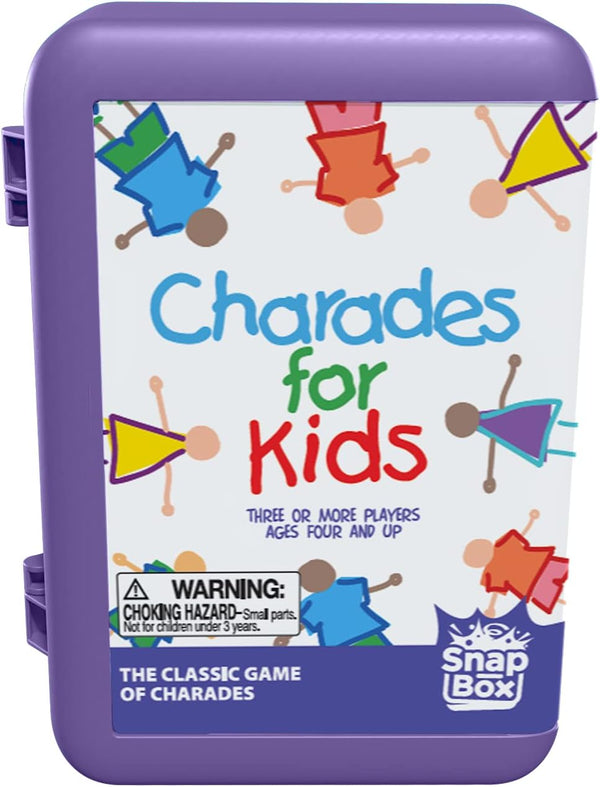 Pressman Charades for Kids Snap Box - The 'No Reading Required' Family Game in Travel Case