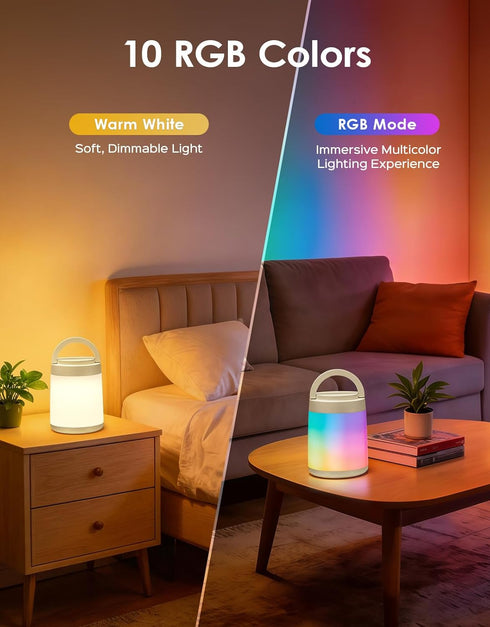 Light,10 Colors+8 Dimmable Room,1800mAh One Fire Night Light for Kids Night Baby Night Lights for Nursery