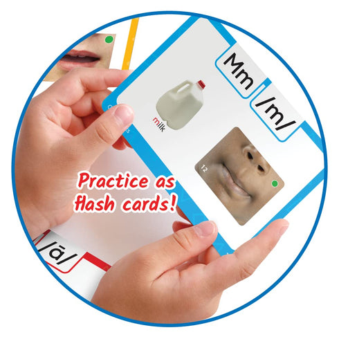 hand2mind 3D Sound and Phonics Cards, Phonemic Awareness Flash Cards for Kindergarten, Speech Therapy Toys