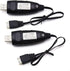 Blomiky 2 Pack 3S 1.5A USB Charger Cable - Suitable for RC Car, Boat, Airplane, Drone, 11.1V USB