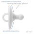 (2-pk) Set Set, Ali+Oli Pacifier for Baby Daisy Flower Scallop (Pink-White) Concaved Shield Newborn Pacifiers, BPA-Free