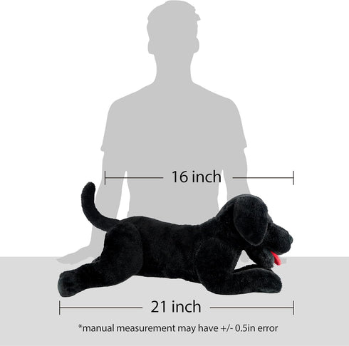 LotFancy Dog Stuffed Animal - 21 Inch Black Lab Plush Dog, Realistic Stuffed Puppy Plush Toy for Kids