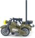 General Jim's WW2 German Military Motorcycle and Removable Sidecar Building Blocks Set (Green)