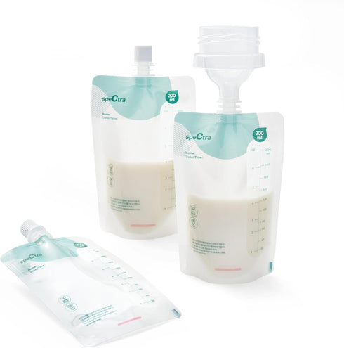 Spectra Simple Store Milk Collection Bags 200 ml - Hygienic Double Lined Leak-Free Insulation, Convenient Milk Storage