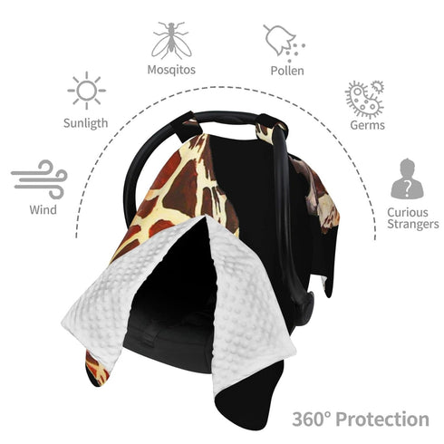 Zhbvncp Giraffe Baby Car Seat Cover & Breastfeeding Nursing Cover - Breathable Stretch Fabric Multi-Use Nursing Cover
