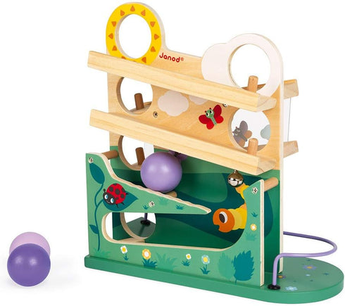 Janod Wooden Caterpillar Ball Track - Ages 12+ Months - J08055 for Early Learning