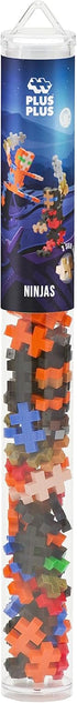 PLUS PLUS Ninjas, 70 Piece Tube, Construction Building STEM/STEAM Toy, Interlocking Mini Puzzle Blocks for Kids