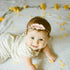 cherrboll 3pcs Baby Girl Flower Headbands - Super Soft & Stretchy Nylon Floral Hairbands for Newborn Toddler