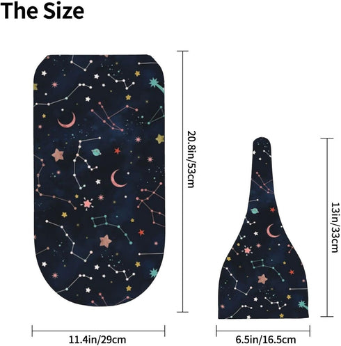 Space Galaxy Constellation Swaddle with Beanie Set, Soft and Stretchy Baby Stuff Blanket for Newborn Boy and Girl