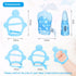 Vicloon 2Pcs 0-6 Silicone Teething Mitt, Baby Teething Mitten with Adjustable Strap, Crinkle Sound and Textured, Self