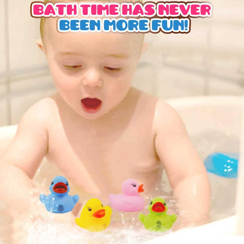 10 Pack: Counting 1, 2, 3 Count Set Numbers Rubber Ducks Colorful Bath Toys - Learn to Numeracy Early Learning