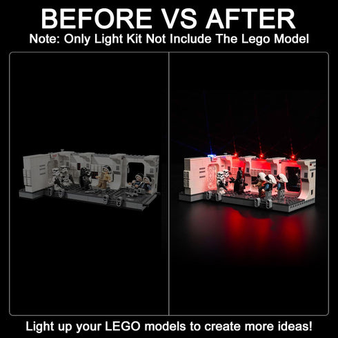 Upgraded Led Light Kit for Lego Boarding The Tantive IV Building Set, Compatible with Lego 75387 (Model Not Included) by Hilighting