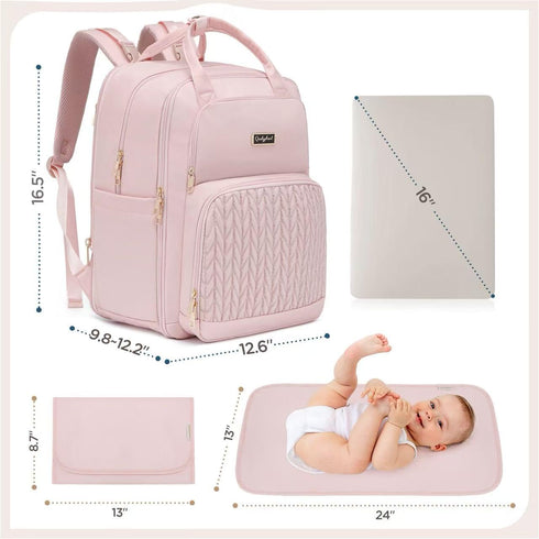 Backpack 2 30L-38L) Backpack Qualyphant Extra Large Diaper Bag - Diaper Bag for Kids Twins (Expandable - Cute Travel