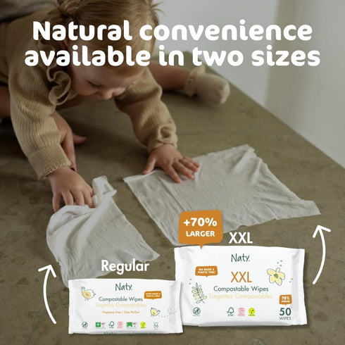 98% 168 Count (3 Packs) Naty Baby Wipes | Water, Hypoallergenic & Natural for Sensitive Skin | Unscented, Plant-Based