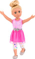 14-Inch 3+ Glitter Girls Doll Clothes & Accessories Stay Sparkly Dress & Leggings Regular Outfit for Girls Years